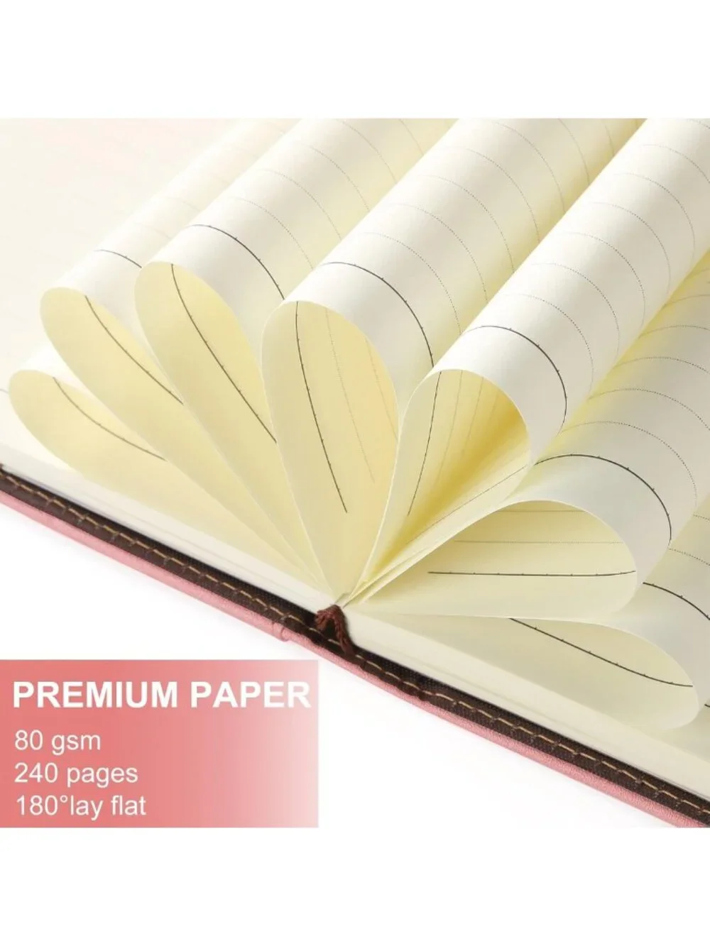 Refillable A5 Leather Journal with Pen, 240 Pages, Pocket & Magnetic Closure